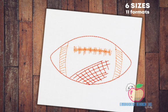 American Football Bean Stitch: A Redwork Review