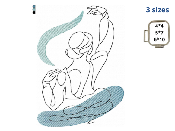 Ballerina One Line Art for Seasonal Collections