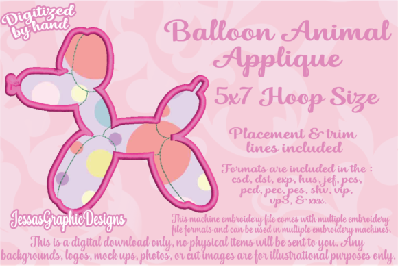 Balloon Animal Applique