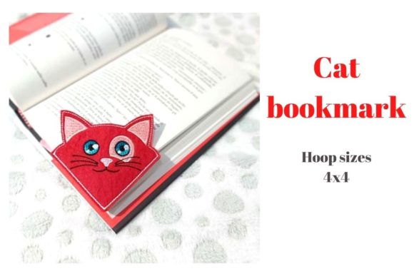 Cat Corner Bookmark for Seasonal Embroidery Collections