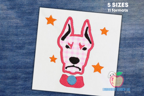 Doberman Dog Face Applique Review for Etsy Sellers