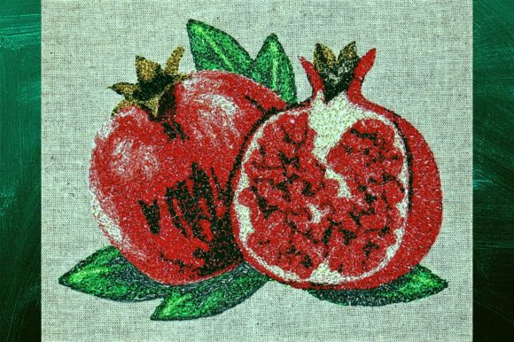 Pomegranate Fruit Embroidery Design Review