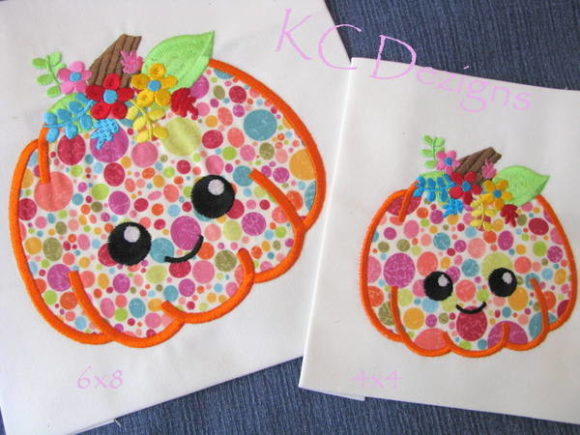 Pumpkin with Pretty Flowers Applique Review